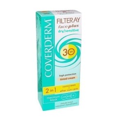 Coverderm Filteray Face Plus 2 in 1 Sunscreen & After Sun Care Dry/Sensitive Skin SPF30 50ml