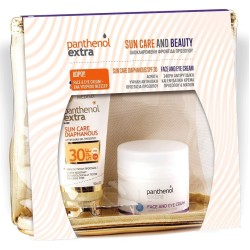 Panthenol Extra Sun Care and Beauty με Diaphanous Face Gel SPF30 Αντιηλιακή Κρέμα Τζελ Προσώπου 50ml & ΔΩΡΟ Face and Eye Cream 24ωρη Αντιρυτιδική Κρέμα 50ml & ΔΩΡΟ Νεσεσέρ
