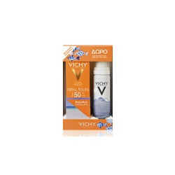 Vichy Ideal Soleil Velvet SPF50+ (50ml) & Eau Thermale Spring Water (50ml) 
