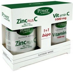 POWER HEALTH Promo Pack Platinum Zinc Plus C 30s Tabs + ΔΩΡΟ Vitamin C 1000mg 20s Tabs