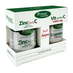 POWER HEALTH Promo Pack Platinum Zinc Plus C 30s Tabs + ΔΩΡΟ Vitamin C 1000mg 20s Tabs
