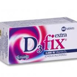 UNI-PHARMA D3 FIX EXTRA 2000IU, VITAMIN D3, 60 ΤΑΜΠΛΕΤΕΣ