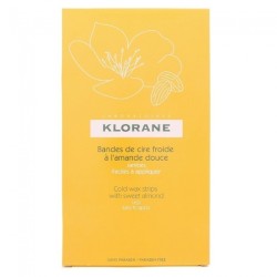 Klorane Body & Legs Hair Removal Cold Wax Strips With Sweet Almond 6τμχ