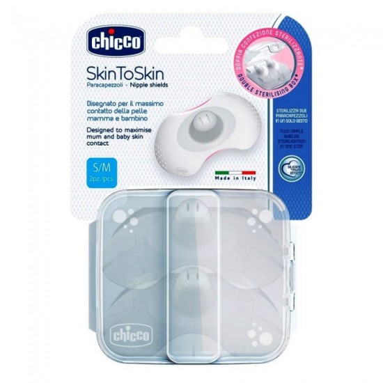 Chicco Skin To Skin Δίσκοι Στήθους Σιλικόνης S/M 2τμχ Chicco Skin To Skin Δίσκοι Στήθους Σιλικόνης S/M 2τμχ