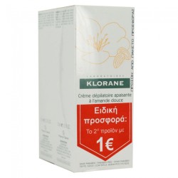 Klorane Duo Creme Depilatoire Apaisante 2x75ml Το 2ο Προϊόν 1€