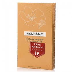 Klorane Klorane Duo Body & Legs Hair Removal Cold Wax Strips With Sweet Almond 2x6τμχ Το 2ο Προϊόν 1€