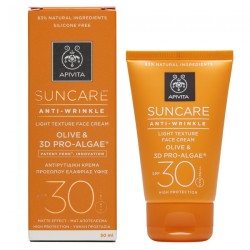 Apivita Suncare Anti-Wrinkle Face Cream Spf 30 Olive & 3D Pro-Algae 50ml