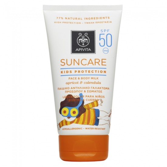Apivita Suncare Kids Protection Face & Body Milk Spf 50 Apricot & Calendula 150ml Apivita Suncare Kids Protection Face & Body Milk Spf 50 Apricot & Calendula 150ml