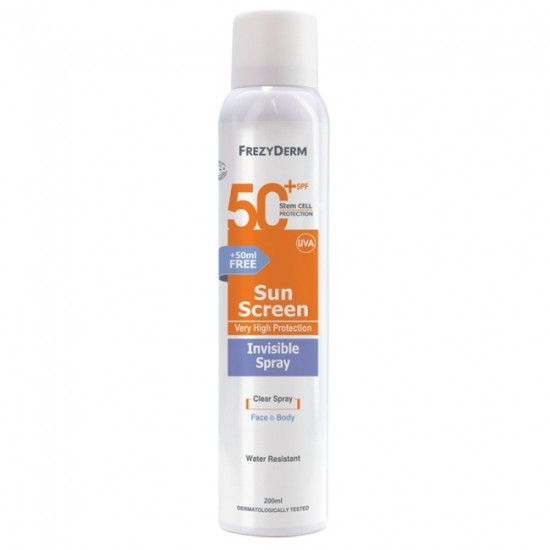 Frezyderm Sunscreen Invisible Spray Spf50+ 200ml Frezyderm Sunscreen Invisible Spray Spf50+ 200ml