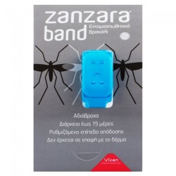 Vican Zanzara Band Αδιάβροχο Εντομοαπωθητικό Βραχιόλι Μπλε Small/Medium