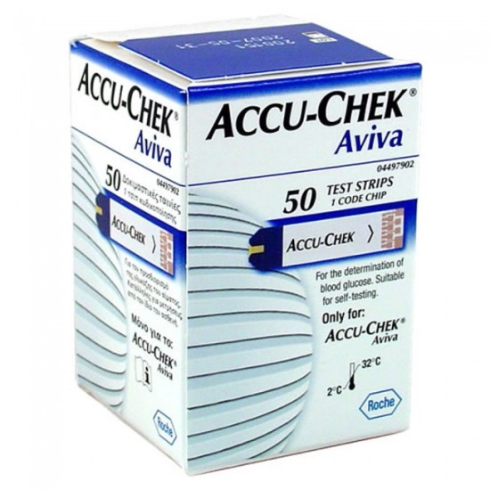Roche Accu-Chek Aviva 50 Ταινίες Μέτρησης Σακχάρου Roche Accu-Chek Aviva 50 Ταινίες Μέτρησης Σακχάρου