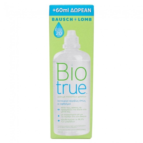 Bausch & Lomb Bio True 300ml Και ΔΩΡΟ 60ml Bausch & Lomb Bio True 300ml Και ΔΩΡΟ 60ml