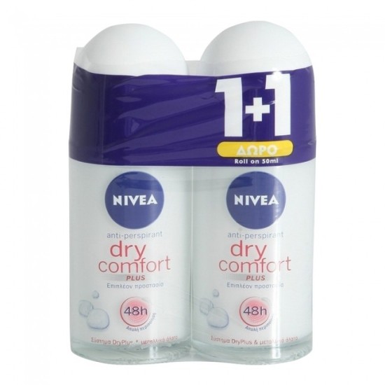 Nivea Deo Dry Comfort Roll-On 50ml 1+1 ΔΩΡΟ Nivea Deo Dry Comfort Roll-On 50ml 1+1 ΔΩΡΟ