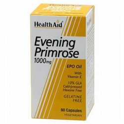 Health Aid Evening Primrose Oil 1000mg + Vitamin E Vegetarian Capsules 30
