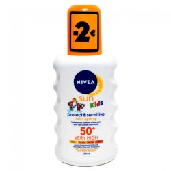 Nivea Sun Pure & Sensitive Kids Spray SPF50+ 200ml Promo Pack -2 00€