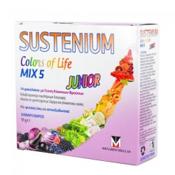 Menarini Sustenium Colors of Life Junior Mix 5 Γεύση Κόκκινων Φρούτων 14 φακ. 6,5g