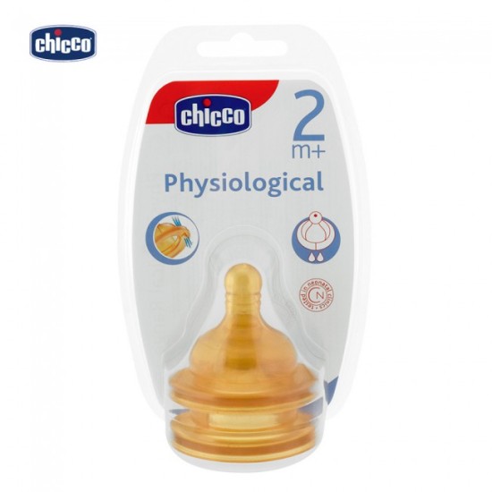 Chicco Θηλή Καουτσούκ Με Μέτρια Ροή 2m+ Chicco Θηλή Καουτσούκ Με Μέτρια Ροή 2m+